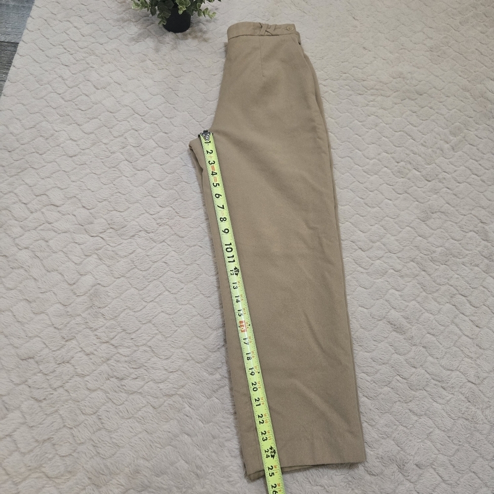 Talbots Tan Italian Fabric Vintage Wool Lined Pants, Size 6 - Picture 5 of 9